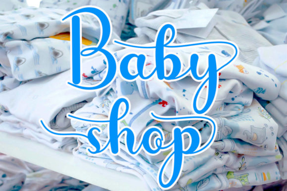 Baby Shop Font: Elegant Script for Creative Makers