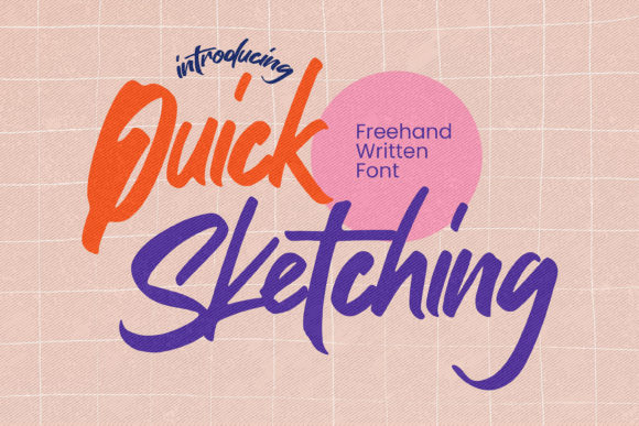 Quick Sketching: A Bold Handwritten Font