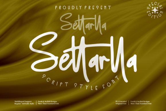 Settarlla: A Stylish Script Font for Marketers