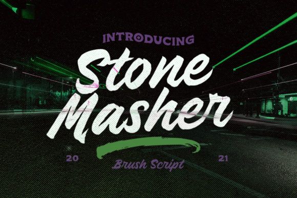 Stone Masher Font for Creative Makers